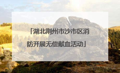 湖北荆州市沙市区消防开展无偿献血活动