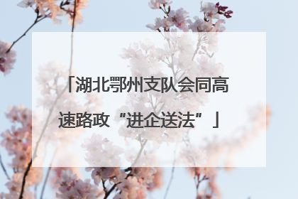湖北鄂州支队会同高速路政“进企送法”