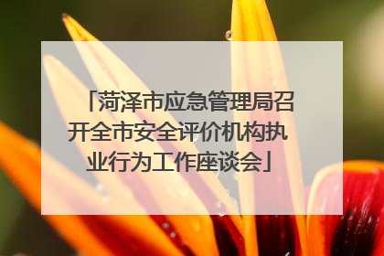 菏泽市应急管理局召开全市安全评价机构执业行为工作座谈会