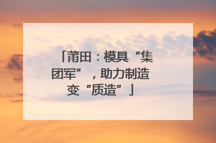 莆田：模具“集团军”，助力制造变“质造”