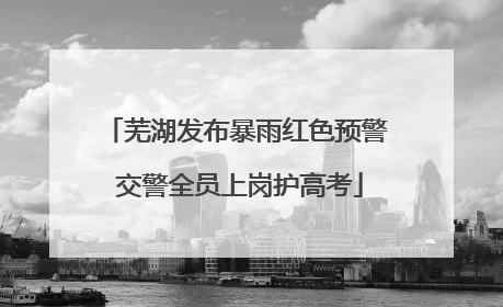 芜湖发布暴雨红色预警 交警全员上岗护高考