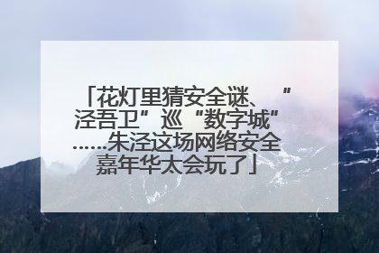花灯里猜安全谜、“泾吾卫”巡“数字城”……朱泾这场网络安全嘉年华太会玩了