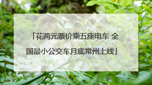 花两元票价乘五座电车 全国最小公交车月底常州上线
