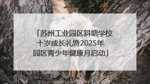 苏州工业园区斜塘学校十岁成长礼暨2025年园区青少年健康月启动