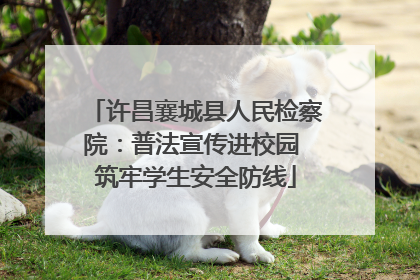 许昌襄城县人民检察院：普法宣传进校园 筑牢学生安全防线