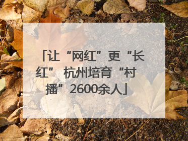 让“网红”更“长红” 杭州培育“村播”2600余人