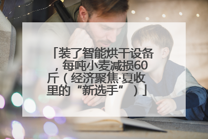 装了智能烘干设备，每吨小麦减损60斤（经济聚焦·夏收里的“新选手”）
