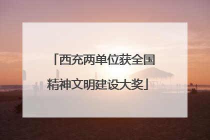 西充两单位获全国精神文明建设大奖