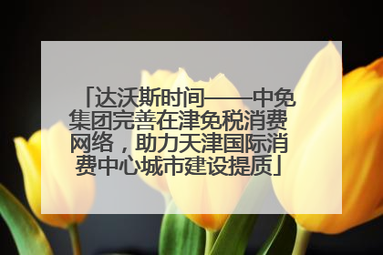 达沃斯时间——中免集团完善在津免税消费网络，助力天津国际消费中心城市建设提质