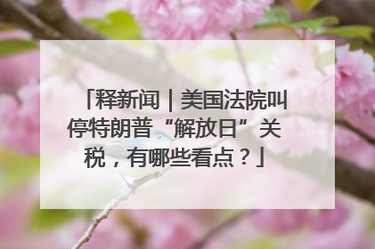 释新闻｜美国法院叫停特朗普“解放日”关税，有哪些看点？