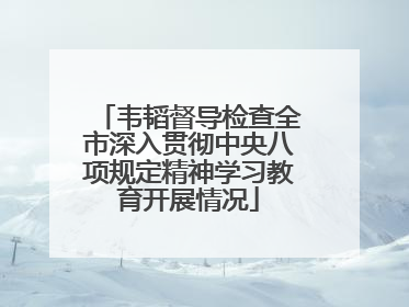 韦韬督导检查全市深入贯彻中央八项规定精神学习教育开展情况