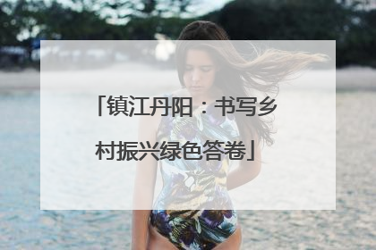 镇江丹阳：书写乡村振兴绿色答卷
