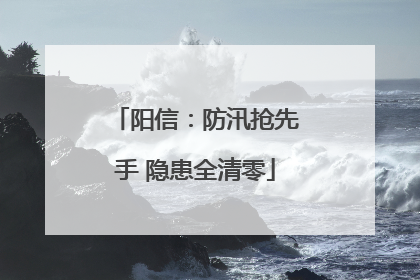 阳信：防汛抢先手 隐患全清零