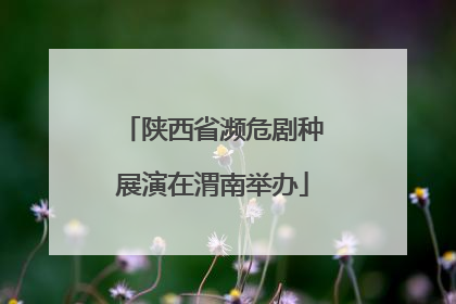 陕西省濒危剧种展演在渭南举办
