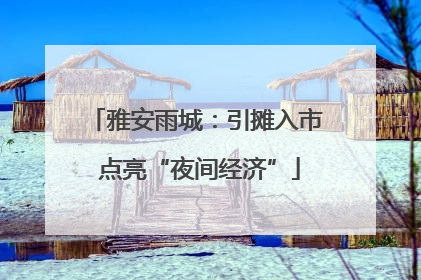 雅安雨城：引摊入市 点亮“夜间经济”
