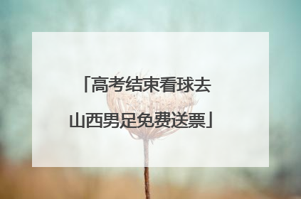 高考结束看球去 山西男足免费送票