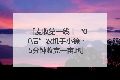 麦收第一线丨“00后”农机手小徐：5分钟收完一亩地