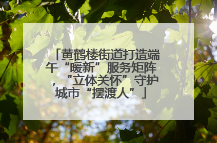 黄鹤楼街道打造端午“暖新”服务矩阵，“立体关怀”守护城市“摆渡人”
