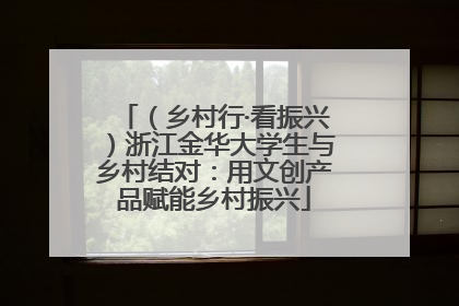 （乡村行·看振兴）浙江金华大学生与乡村结对：用文创产品赋能乡村振兴