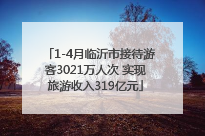 1-4月临沂市接待游客3021万人次 实现旅游收入319亿元
