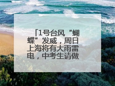 1号台风“蝴蝶”发威，周日上海将有大雨雷电，中考生请做好防范准备