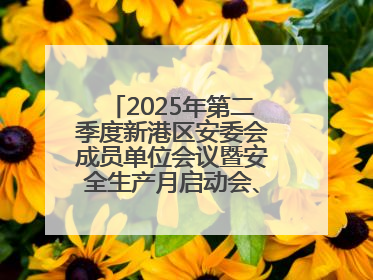 2025年第二季度新港区安委会成员单位会议暨安全生产月启动会、培训会召开