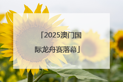 2025澳门国际龙舟赛落幕