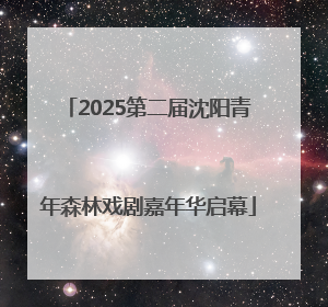 2025第二届沈阳青年森林戏剧嘉年华启幕
