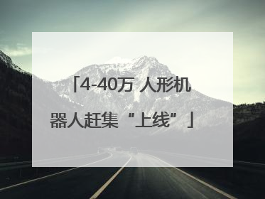 4-40万 人形机器人赶集“上线”
