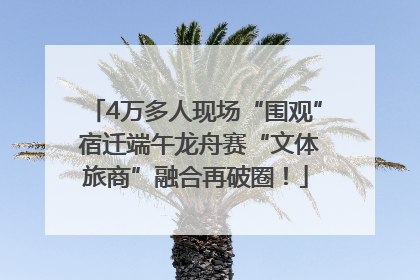 4万多人现场“围观” 宿迁端午龙舟赛“文体旅商”融合再破圈！