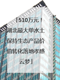 510万元！湖北最大单水土保持生态产品价值转化落地孝感云梦