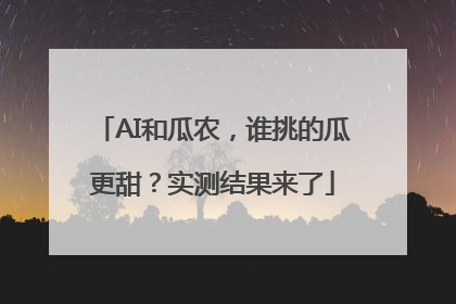 AI和瓜农，谁挑的瓜更甜？实测结果来了