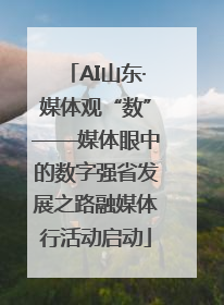 AI山东·媒体观“数”——媒体眼中的数字强省发展之路融媒体行活动启动