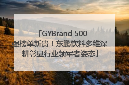 GYBrand 500 强榜单新贵！东鹏饮料多维深耕彰显行业领军者姿态