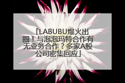 LABUBU爆火出圈！与泡泡玛特合作有无业务合作？多家A股公司密集回应